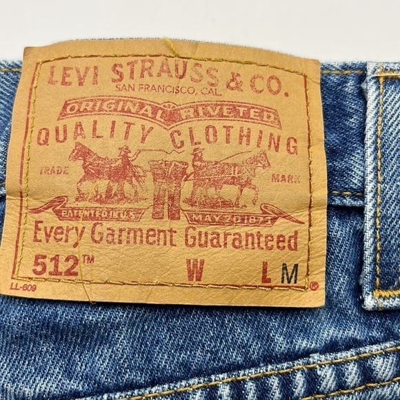 Levi’s 512 Vintage Slim Fit Straight Leg Size 1 Jr. M - Picture 10 of 16